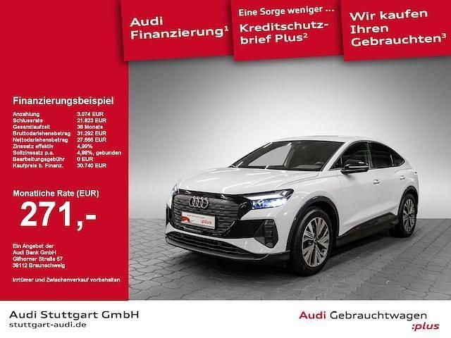 Gletscherweiß metallic Gebraucht 2022 Audi Q4 Sportback e-tron Advanced SUV | 30.740 € (Fairer Preis) - Bild 1/1