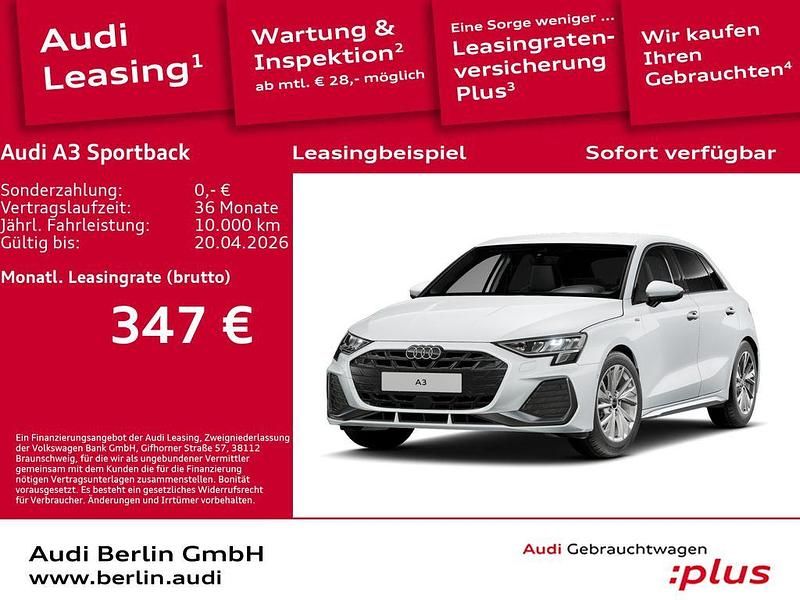 Gebraucht Audi A3 S-Line 150 PS (110 kW) 2025 Gletscherweiß metallic Limousine