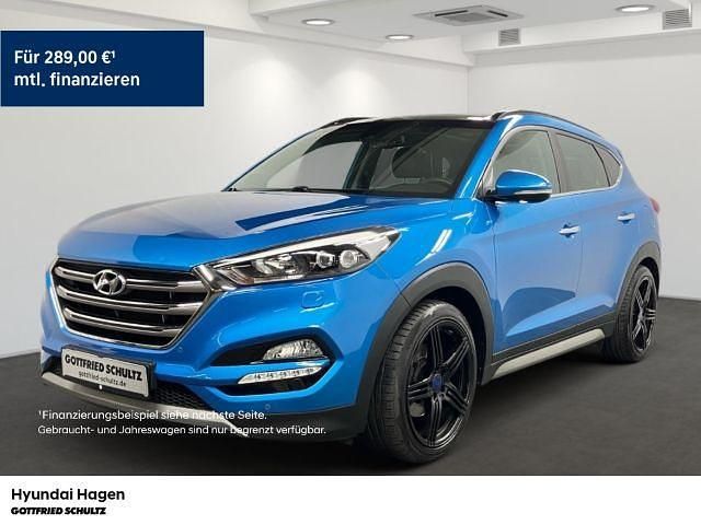 Blau Gebraucht 2017 Hyundai Tucson Premium SUV | 17.150 € (Guter Preis) - Bild 1/4