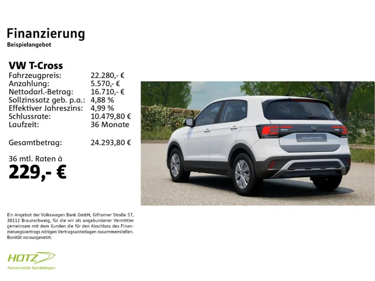 Neu VW T-Cross 95 PS (69 kW) 2026 SUV