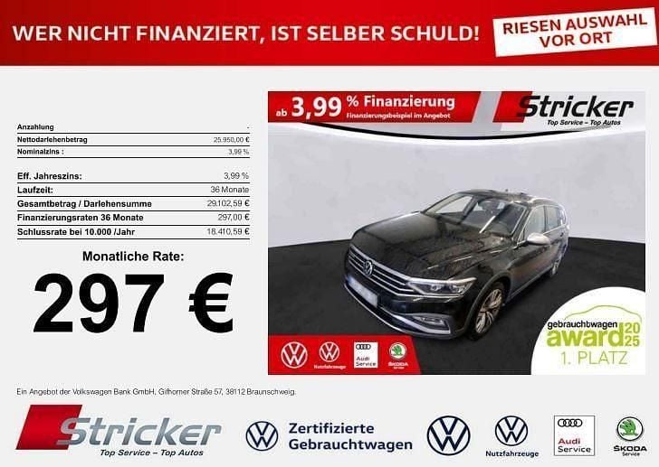 Gebraucht VW Passat Alltrack 200 PS (147 kW) 2021 Deep black perleffekt (metallic) Kombi
