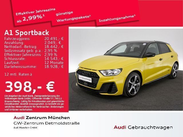 Gelb Gebraucht 2022 Audi A1 Sportback S-Line Kleinwagen | 20.749 € (Fairer Preis) - Bild 1/2