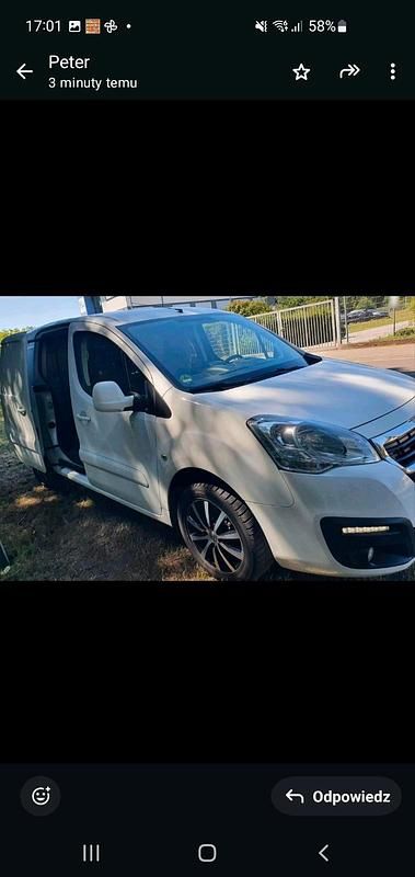 Gebraucht Peugeot Partner 99 PS (72 kW) 2017 Weiß Van / Kleinbus