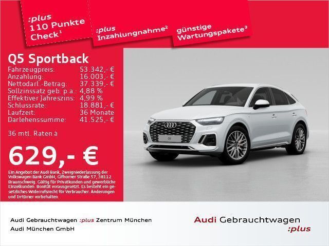 Gletscherweiß metallic Gebraucht 2024 Audi Q5 Sportback Ambiente SUV | 53.342 € (Etwas zu teuer) - Bild 1/2