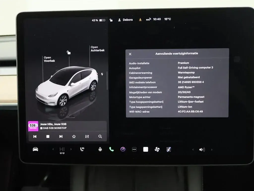 Käytetty Tesla Model Y Standard Range 250 kW (341 HP) 2022 Valkoinen Katumaasturi