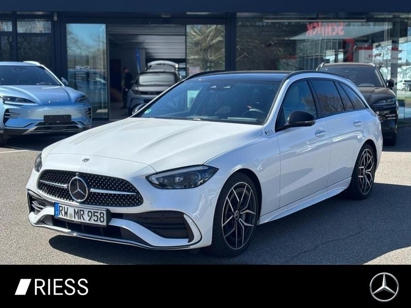 Weiss Gebraucht 2025 Mercedes C220 Night Kombi | 64.700 € - Bild 1/4