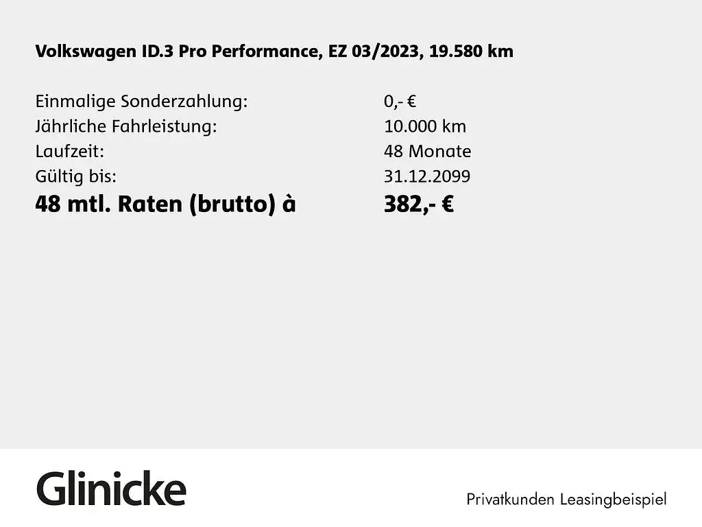 Gebraucht VW ID.3 Pro Performance 150 kW (204 PS) 2023 Stonewashed blue metallic Kleinwagen