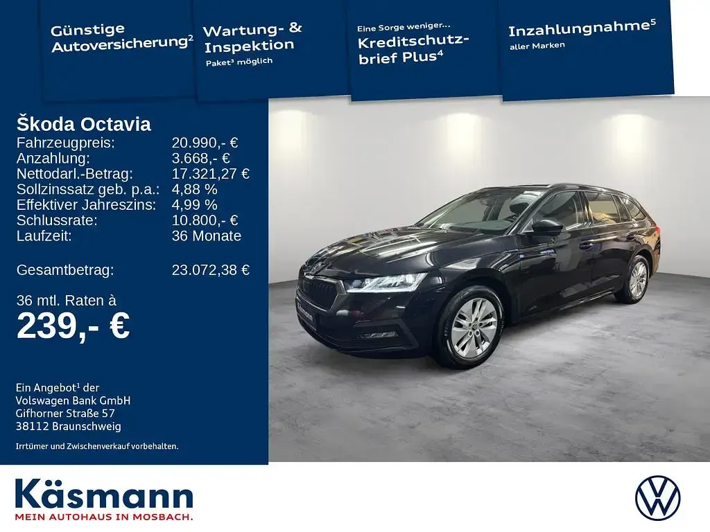Usata Skoda Octavia Ambition 150 CV (110 kW) 2022 Nero Station wagon
