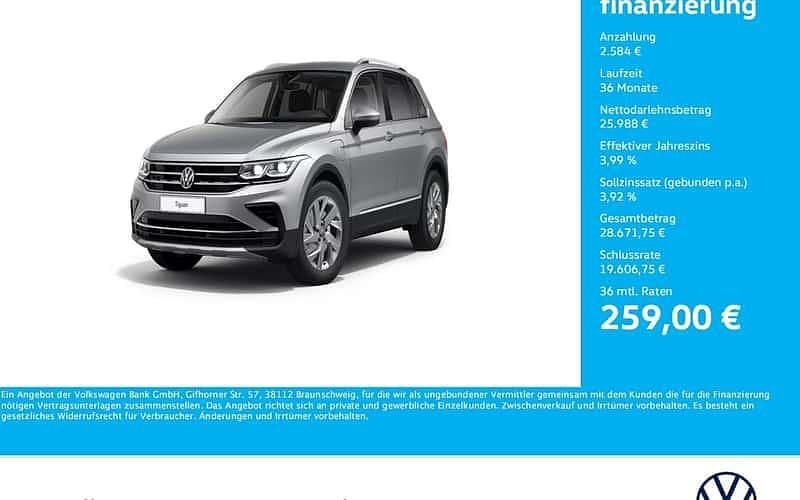 Silber Gebraucht 2021 VW Tiguan Elegance SUV | 28.572 € (Guter Preis) - Bild 1/4