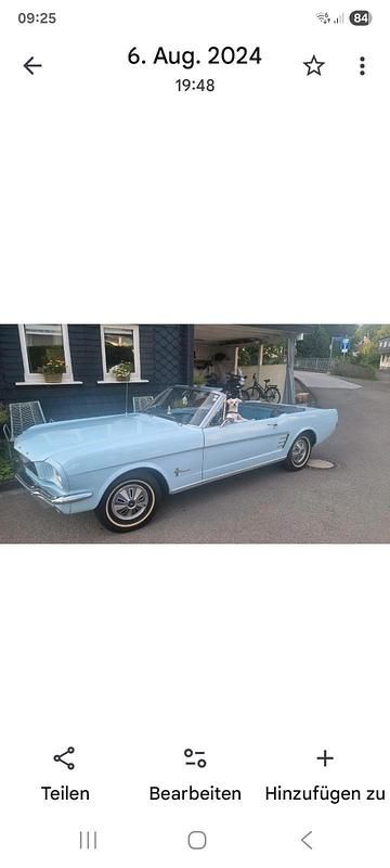Blau Gebraucht 1966 Ford Mustang Cabrio | 23.999 € - Bild 1/4
