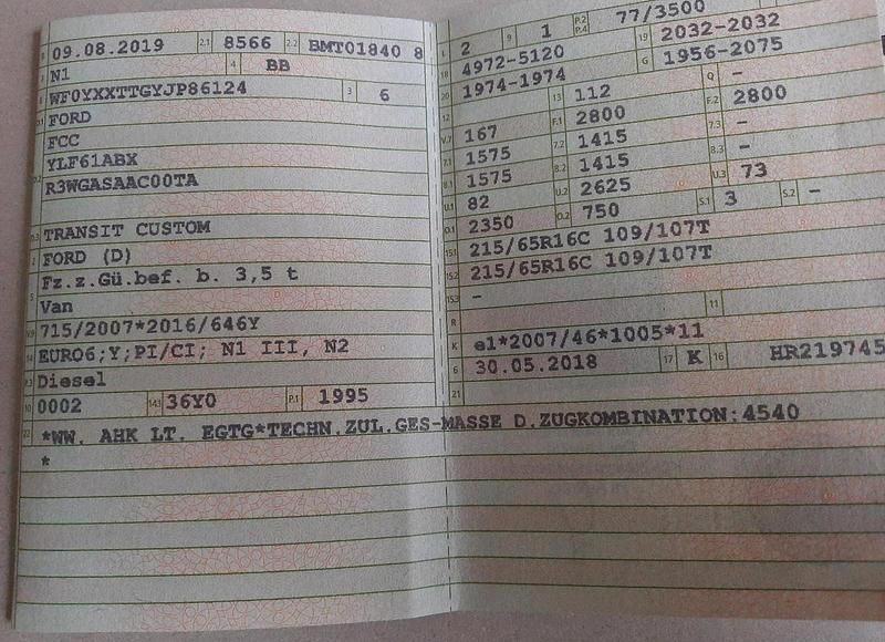 Gebraucht Ford Transit Custom 105 PS (77 kW) 2019 Van / Kleinbus