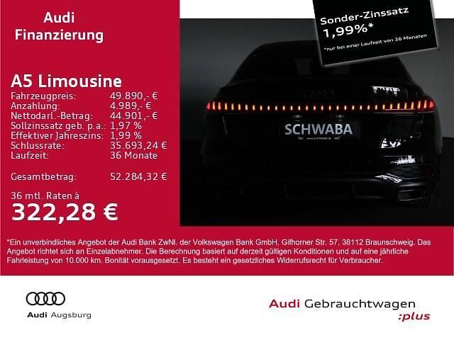 Mythosschwarz metallic Neu 2025 Audi A5 Ambiente Limousine | 49.890 € (Superpreis) - Bild 1/4