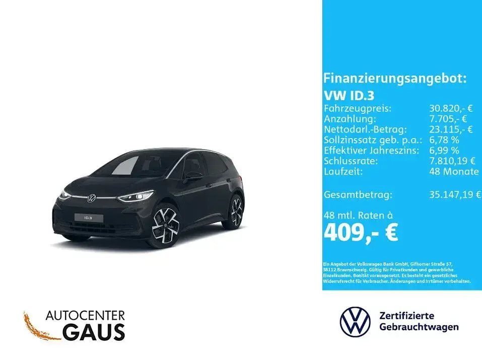 Gebraucht VW ID.3 Pro 150 kW (204 PS) 2024 Schwarz Kleinwagen