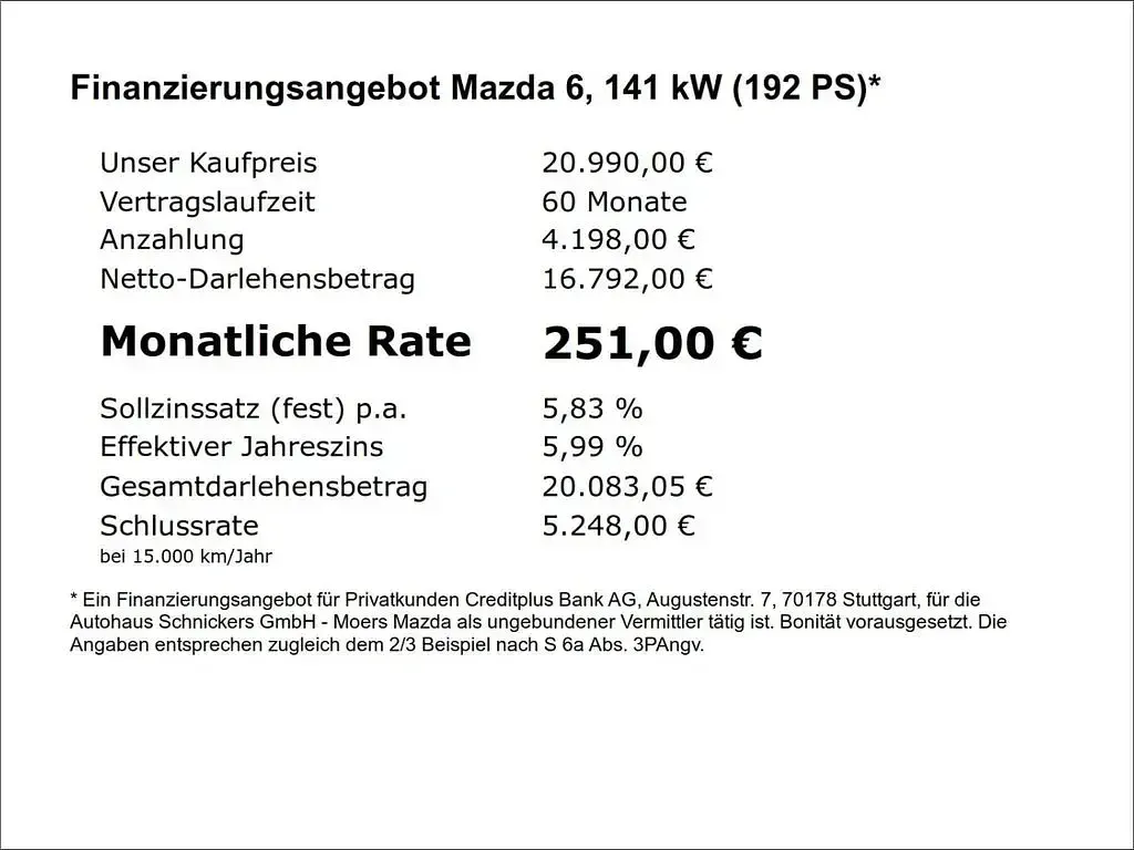 Gebraucht Mazda 6 Sky 192 PS (141 kW) 2018 Blau Kombi