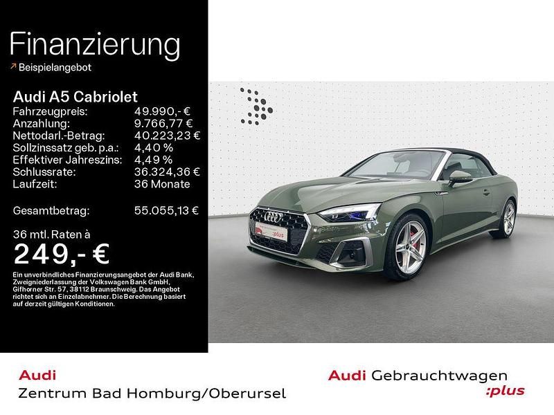 Grün Gebraucht 2025 Audi Cabriolet S-Line Cabrio | 49.990 € - Bild 1/4