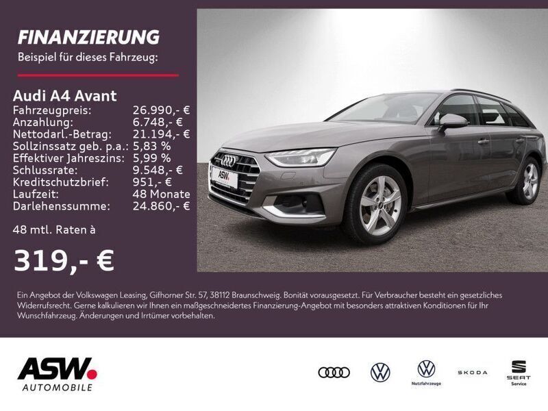 Terragrau metallic Gebraucht 2021 Audi A4 Advanced Plus Kombi | 28.890 € (Fairer Preis) - Bild 1/4