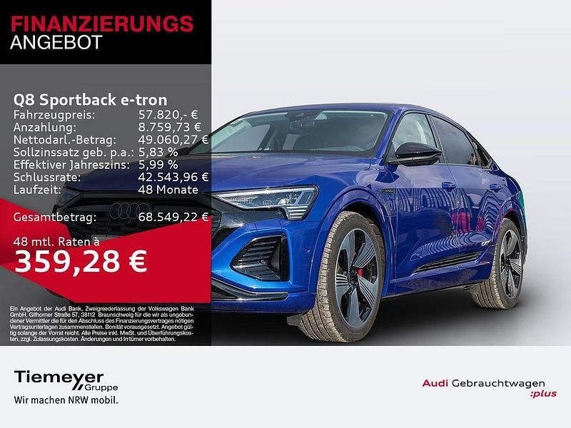 Blau Gebraucht 2024 Audi Q8 Sportback e-tron S-Line SUV | 57.820 € (Fairer Preis) - Bild 1/4