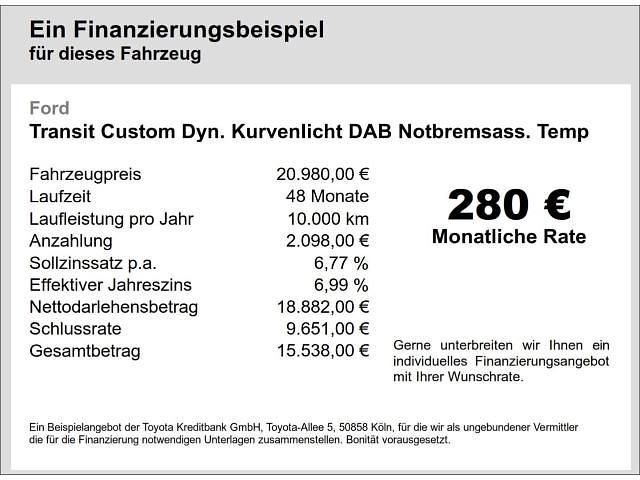 Weiss Gebraucht 2020 Ford Transit Custom Kombi | 20.980 € (Fairer Preis) - Bild 1/1