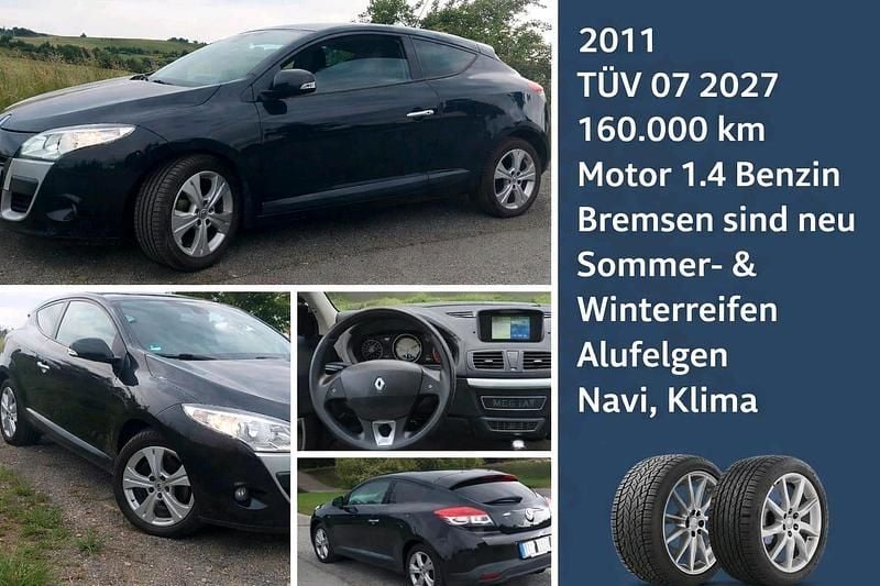 Schwarz Gebraucht 2011 Renault Mégane Coupé Coupé | 3.899 € - Bild 1/4