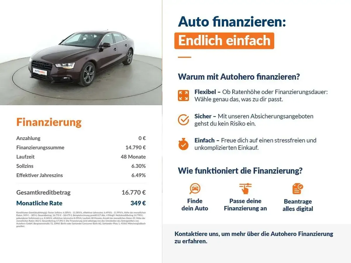 Gebraucht Audi A5 177 PS (130 kW) 2014 Lila Coupé