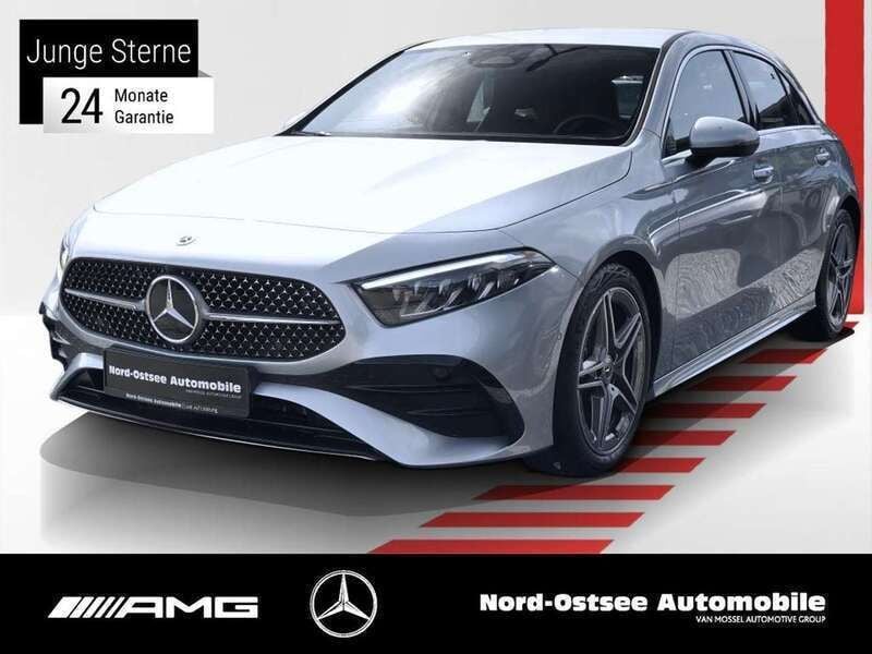 Metalliclack hightechsilber Gebraucht 2024 Mercedes A200 AMG Limousine | 30.890 € (Guter Preis) - Bild 1/4