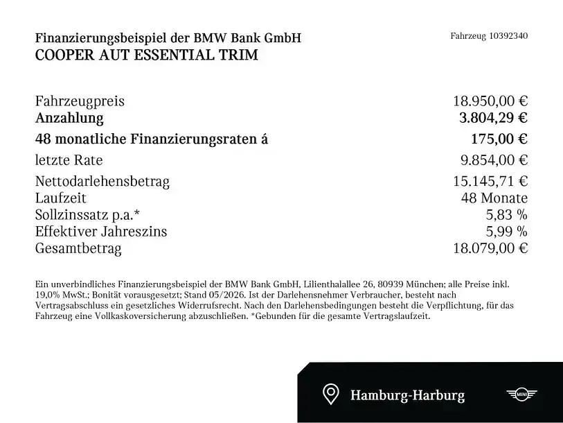 Gebraucht Mini Cooper Essential 136 PS (100 kW) 2023 Melting silver iii (silber) Kleinwagen