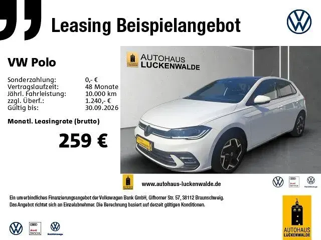 Neu VW Polo Edition 116 PS (85 kW) 2025 Weiß Limousine