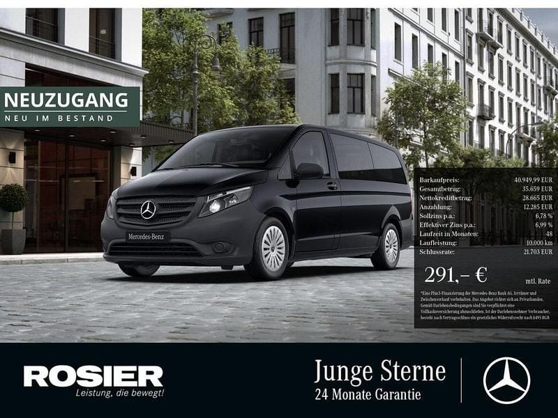 Schwarz / obsidianschwarz Gebraucht 2024 Mercedes Vito Van / Kleinbus | 40.950 € (Teuer) - Bild 1/3