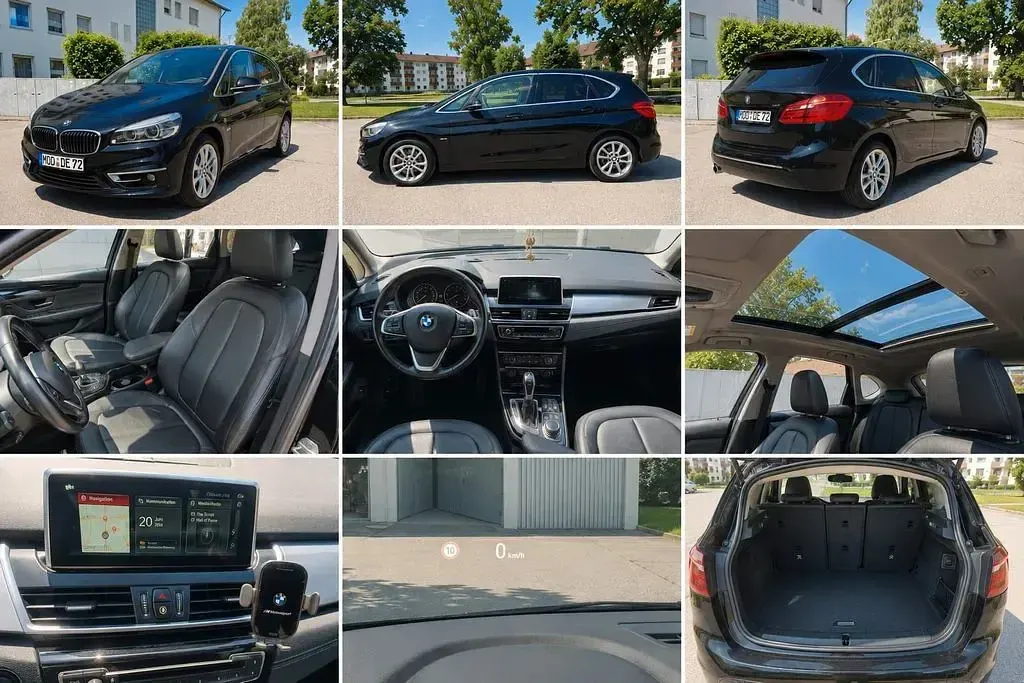 Gebraucht BMW 218 Active Tourer Luxury Line 136 PS (100 kW) 2018 Schwarz Van / Kleinbus