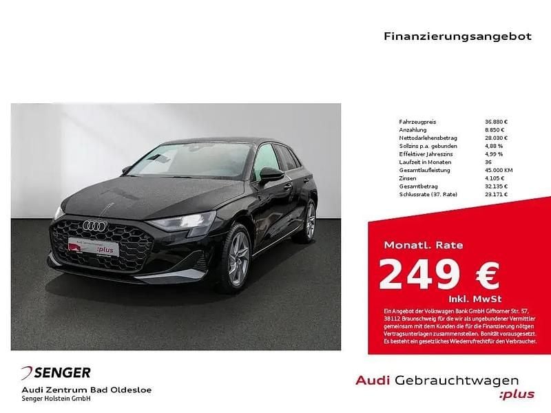 Mythosschwarz metallic Neu 2025 Audi A3 Advanced Plus Limousine | 36.980 € (Fairer Preis) - Bild 1/1