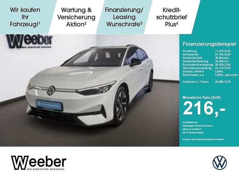 Gletscherweiß (metallic) Gebraucht 2024 VW ID.7 Pro Limousine | 45.880 € - Bild 1/4