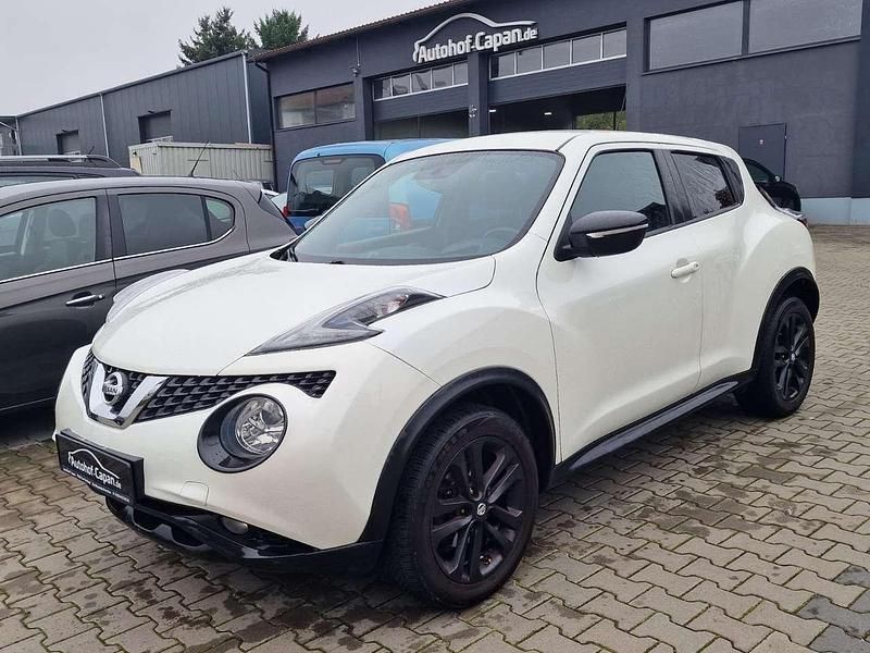 Brilliant white (m) Gebraucht 2015 Nissan Juke Acenta SUV | 9.399 € (Etwas zu teuer) - Bild 1/4