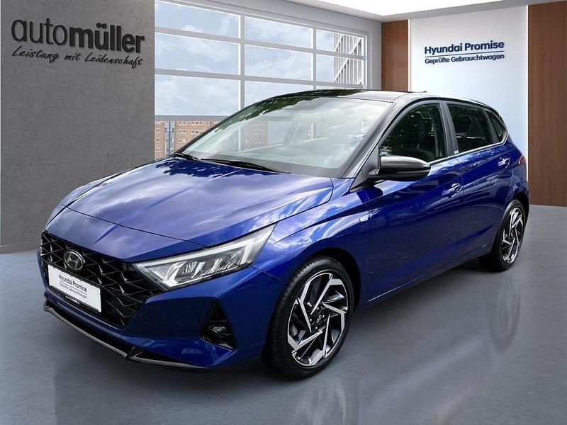 Blau Gebraucht 2021 Hyundai i20 Intro Edition Kleinwagen | 15.480 € (Guter Preis) - Bild 1/4