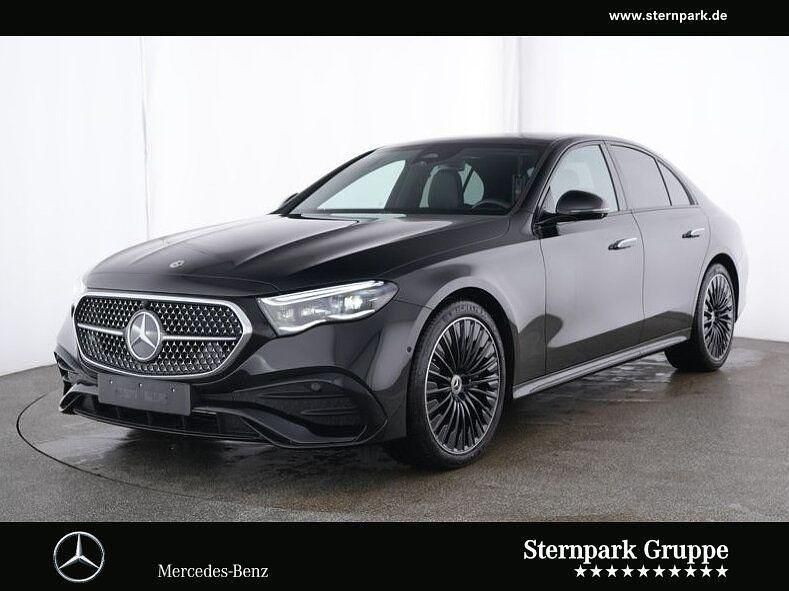 Lack obsidianschwarz Gebraucht 2024 Mercedes E220 AMG Limousine | 66.890 € - Bild 1/4