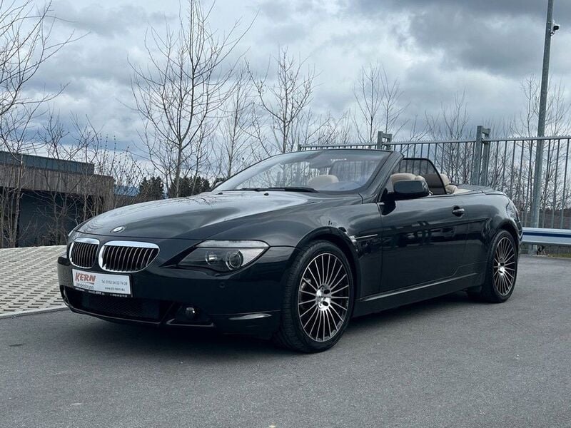 Schwarz Gebraucht 2005 BMW 645 Cabriolet Sport Line Cabrio | 16.999 € (Fairer Preis) - Bild 1/4