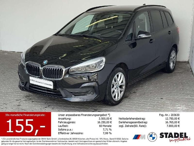 Schwarz uni Gebraucht 2018 BMW 218 Gran Tourer Van / Kleinbus | 14.750 € (Fairer Preis) - Bild 1/4