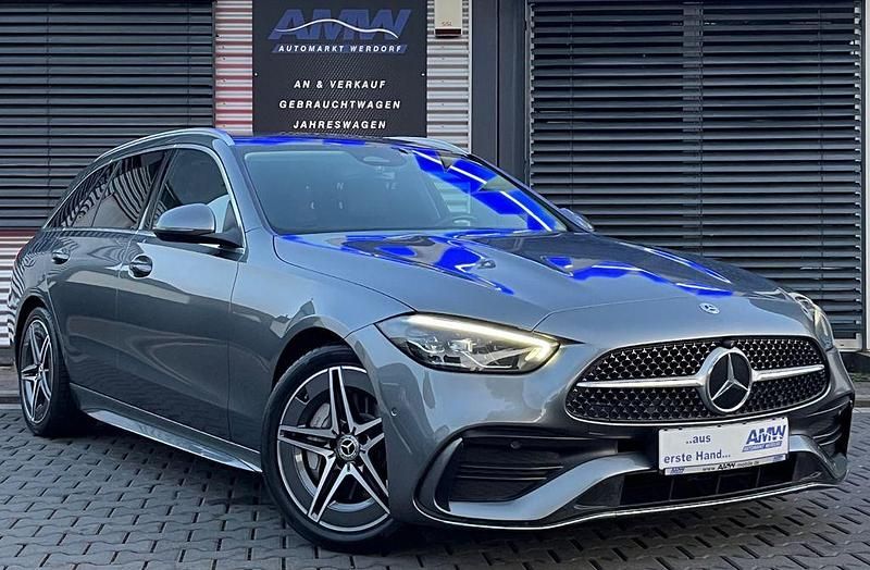 Grau Gebraucht 2022 Mercedes C220 AMG line Limousine | 31.700 € (Etwas zu teuer) - Bild 1/4