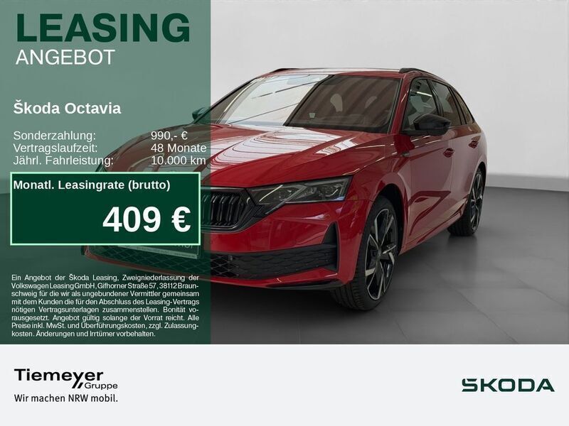 Rot Neu 2025 Skoda Octavia SportLine Kombi | 48.980 € (Teuer) - Bild 1/4