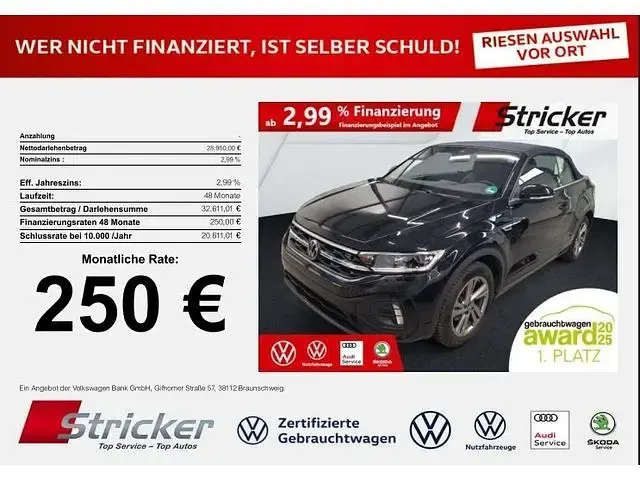 Gebraucht VW T-Roc Cabriolet R-line 150 PS (110 kW) 2025 Cabrio