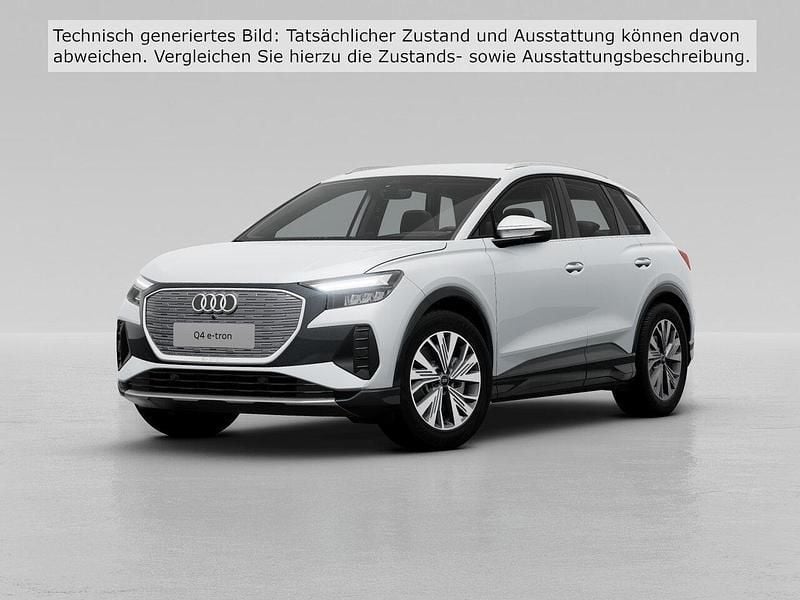 Gletscherweiß metallic (metallic) Gebraucht 2021 Audi Q4 e-tron Advanced Plus SUV | 28.990 € (Superpreis) - Bild 1/4