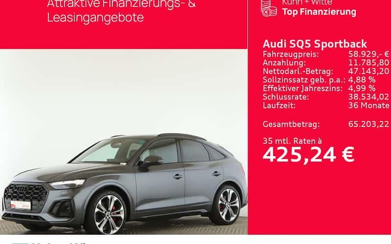 Grau Gebraucht 2022 Audi SQ5 Sportback Ambiente SUV | 58.929 € (Etwas zu teuer) - Bild 1/4