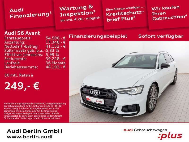 Gebraucht Audi S6 Ambiente 344 PS (253 kW) 2022 Gletscherweiß metallic Kombi