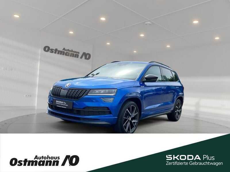 Race blau Gebraucht 2021 Skoda Karoq SportLine SUV | 30.680 € (Fairer Preis) - Bild 1/4