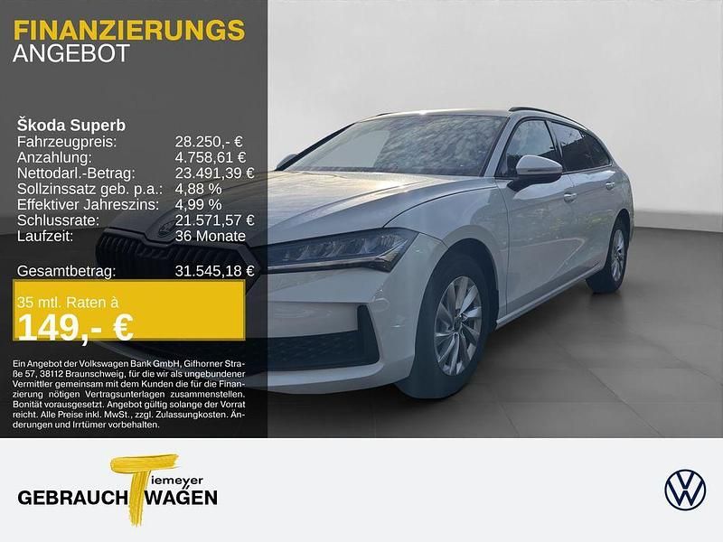 Gebraucht Skoda Superb Essence 150 PS (110 kW) 2025 Weiß Kombi