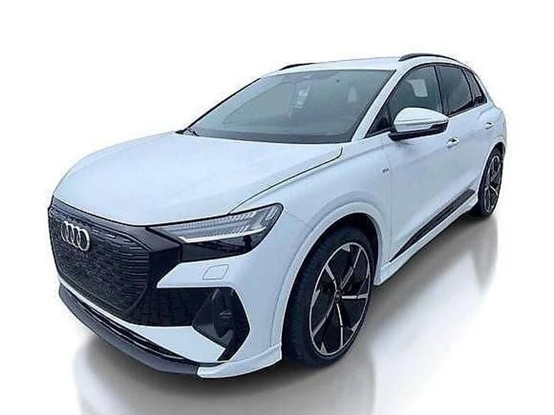 White metallic Gebraucht 2022 Audi Q4 e-tron S-Line SUV | 31.499 € (Superpreis) - Bild 1/4