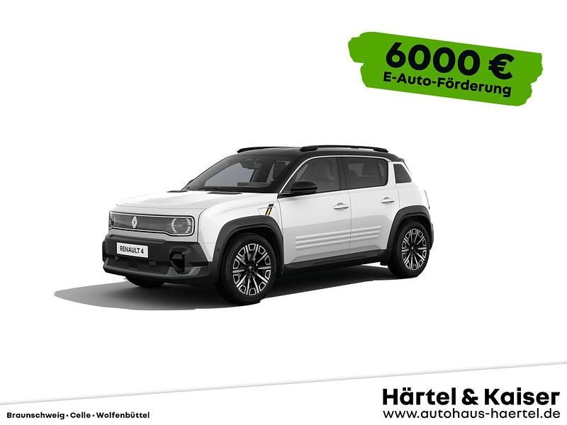Neu Renault 4 E-Tech Iconic 11 kW (15 PS) 2025 Arktisweiss + black pearlschwarz metallic (weiß) SUV