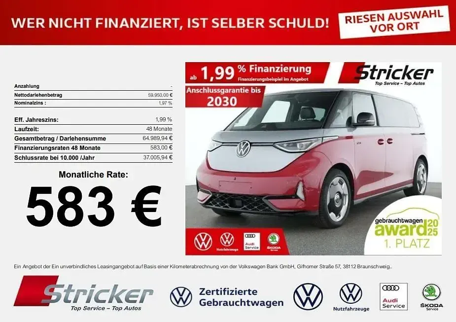 Gebraucht VW ID. Buzz GTX 250 kW (340 PS) 2025 Rot Van / Kleinbus