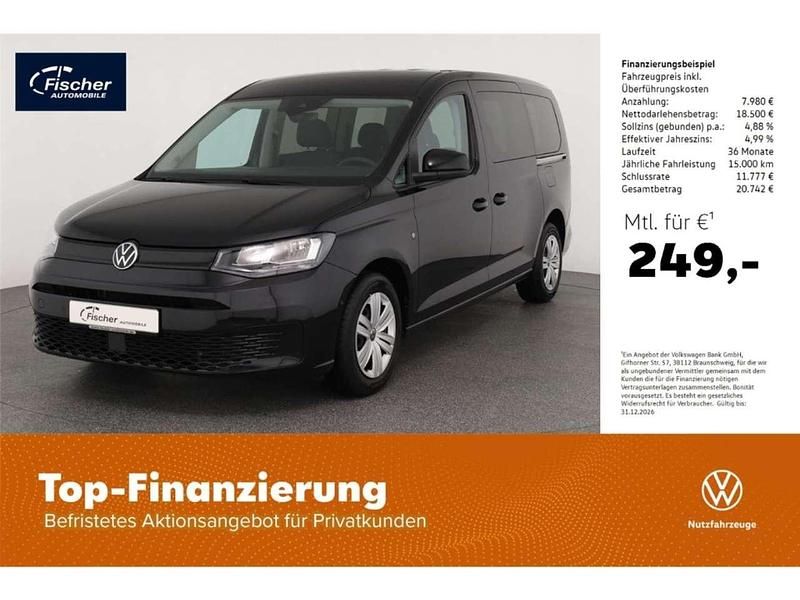 Gebraucht VW Caddy 122 PS (89 kW) 2022 Deep black perleffekt Van / Kleinbus