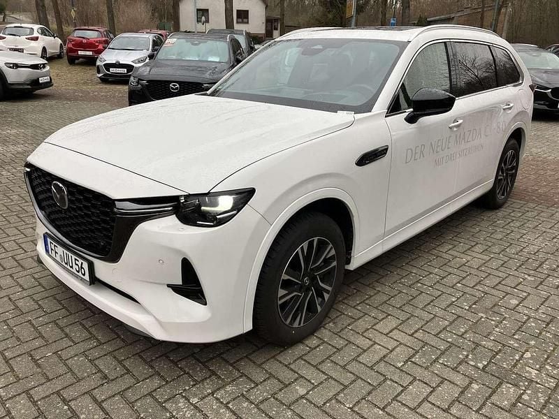 Rhodium white Gebraucht 2024 Mazda CX-80 Homura-Line SUV | 53.990 € (Guter Preis) - Bild 1/4