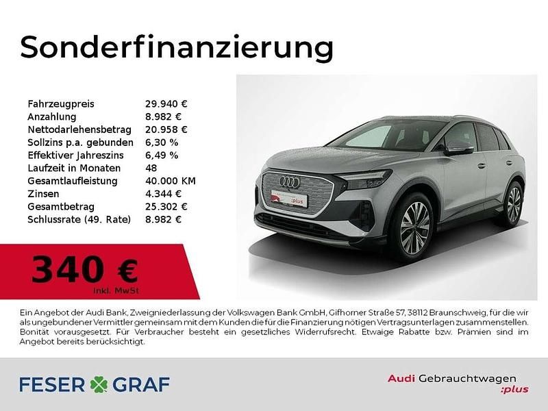 Florettsilber metallic Gebraucht 2022 Audi Q4 e-tron Ambiente SUV | 29.940 € (Guter Preis) - Bild 1/2